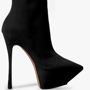 Amina Muaddi Yigit 150 suede ankle boots